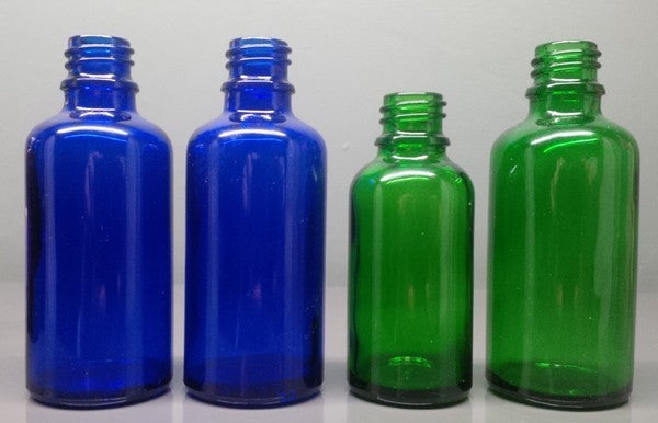 Coloured Glass Dropper Bottles (no caps)