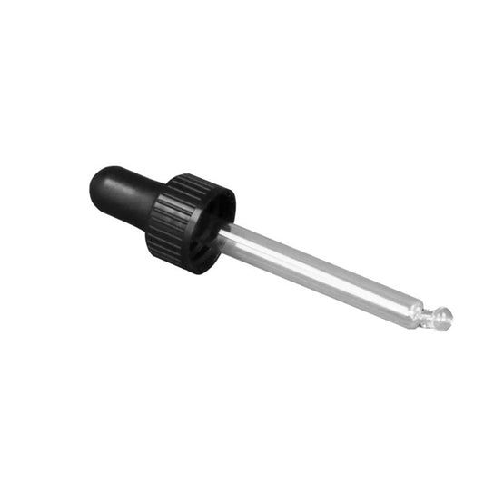 G18 Black Pipette 77mm for 30ml Amber/Blue/Green Dropper Bottles