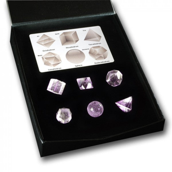 Platonic Solids amethyst set