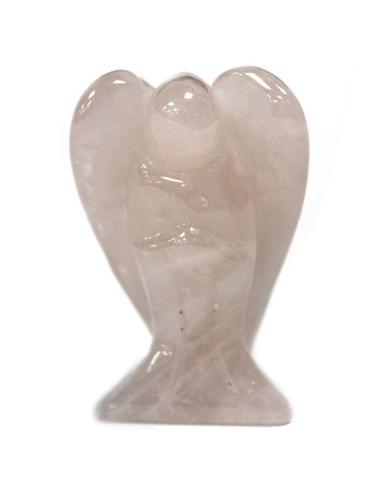 2" Rose Quartz  Gemstone Angel