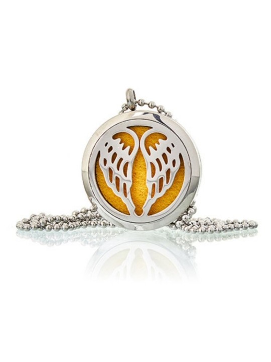 Aromatherapy Diffuser Necklace - Angel Wings 30mm