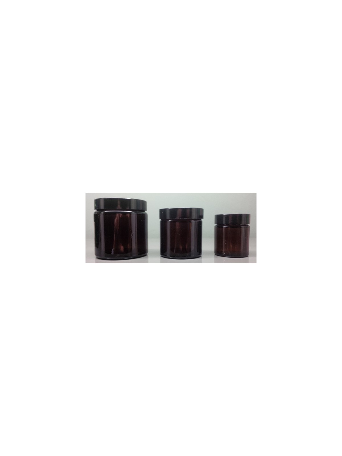 Glass amber jars (with lids)