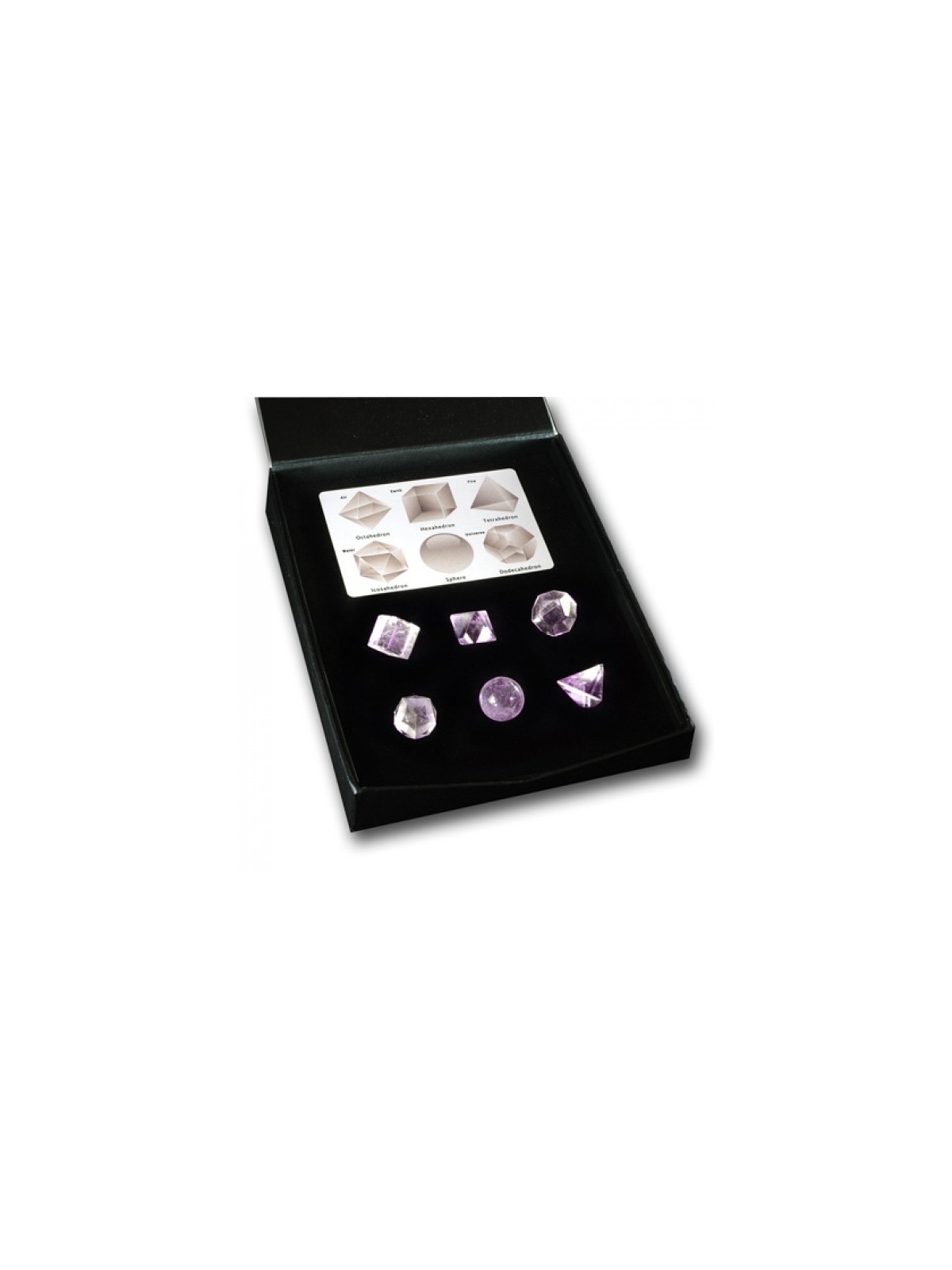 Platonic Solids quartz set