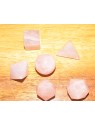 Platonic Solids rose quartz set