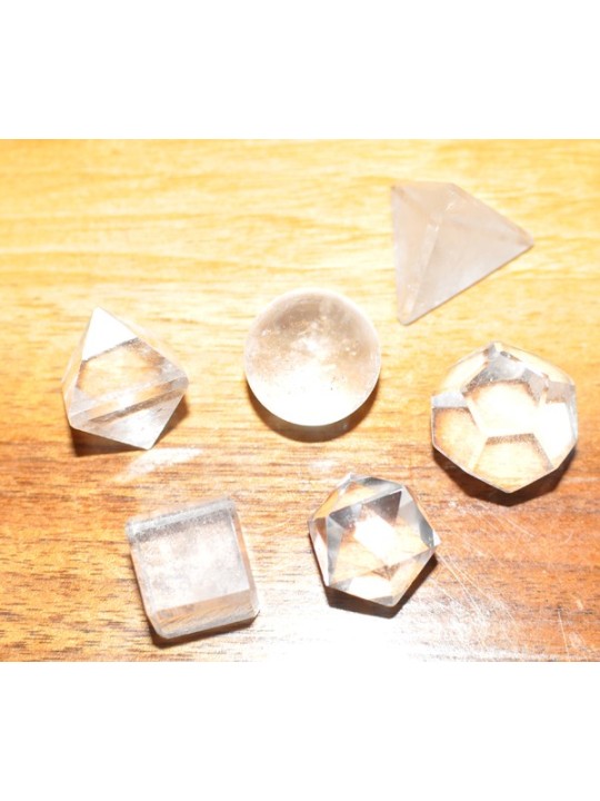 Platonic Solids quartz set